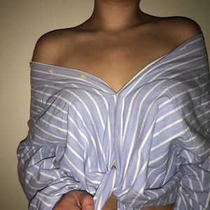 Button-up striped shirt